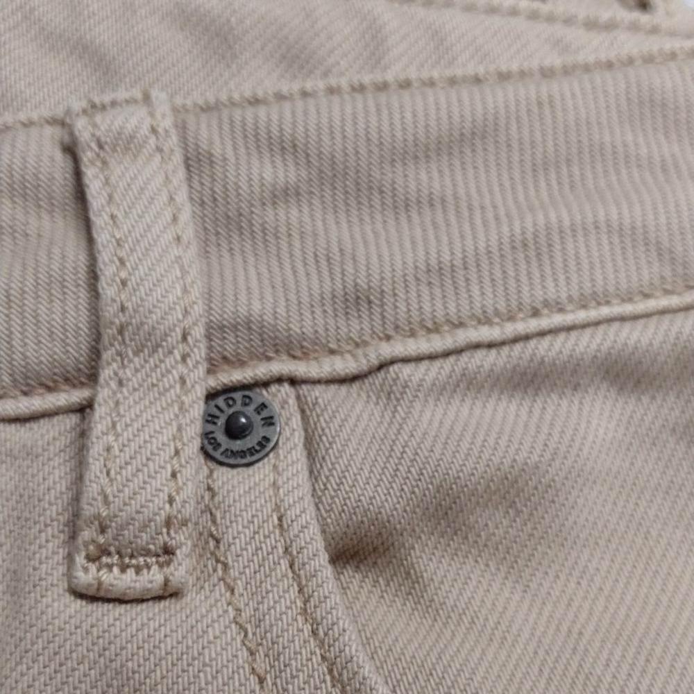 Hidden Women Khaki Cropped Wide-Leg Jeans Size 29 - Picture 3 of 15